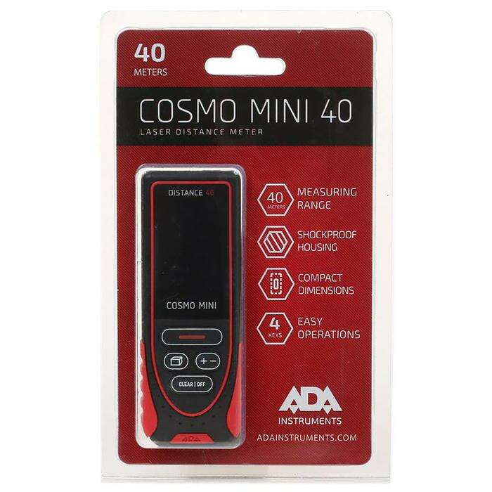 Дальномер лазерный ADA Cosmo MINI 40, дальность 0.05-40 метров 