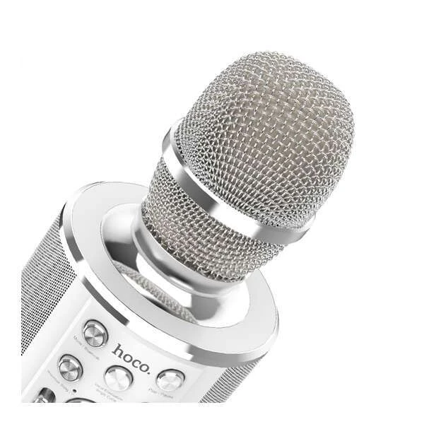 Микрофон Hoco BK3 Cool sound KTV (серебристый) - фото 2