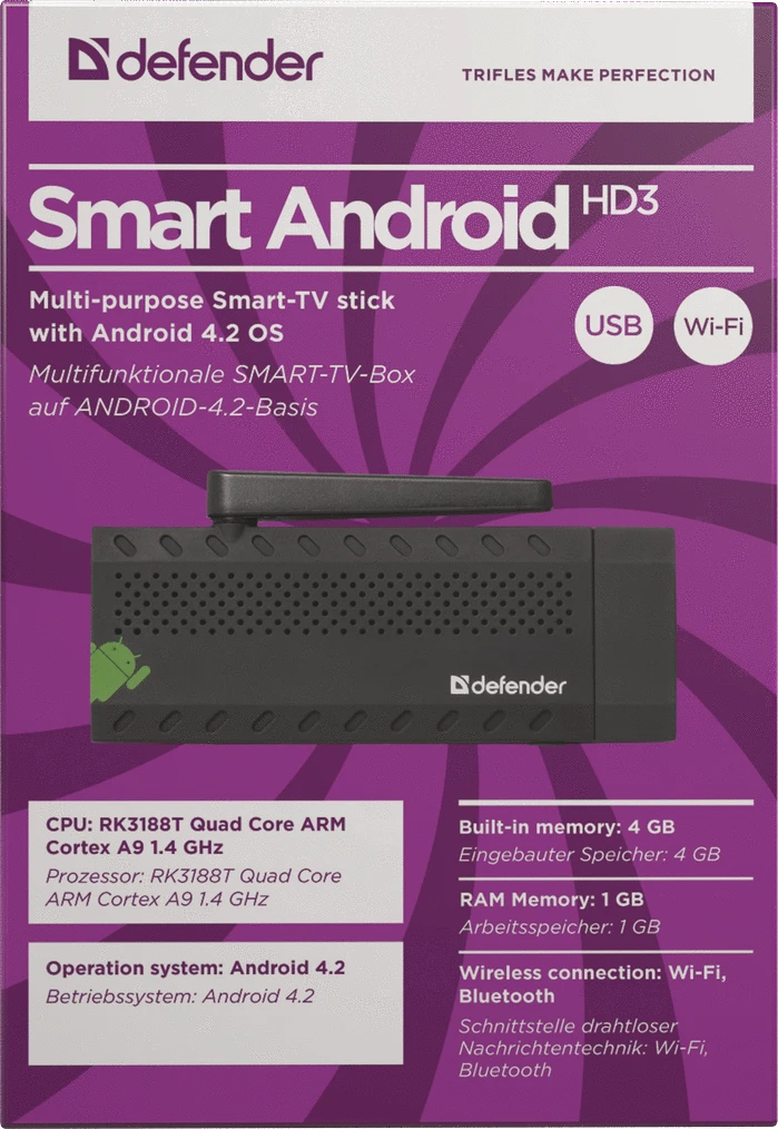 Android приставка Defender Smart 4 ядра, 1G+4G, Bluetooth - фото 7