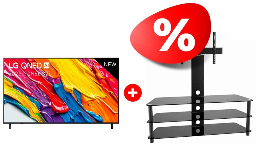 Жиынтық ARG сөресі TP2003L 60″ + LG QNED теледидары 86QNED82A6B 