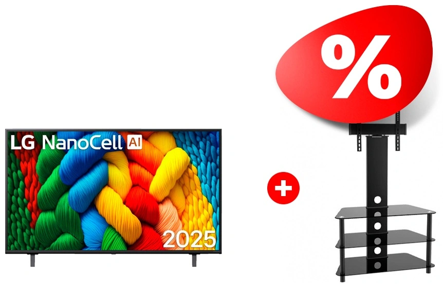 Комплект ТВ тумба ARG TP2003S 47″ + LED телевизор LG 65NANO80A6B 