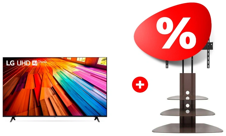 Комплект ТВ тумба Mart Плаза-Консоль 50″ + LED телевизор LG 65UT80006LA 