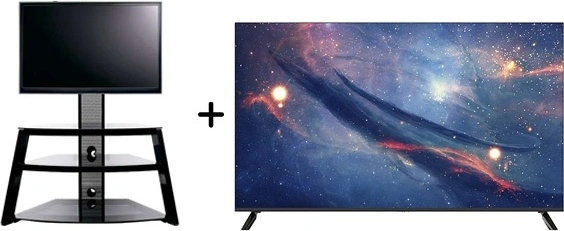 Комплект ТВ тумба Mart Кристалл К 65″ + LED телевизор ARG A65U1C6 