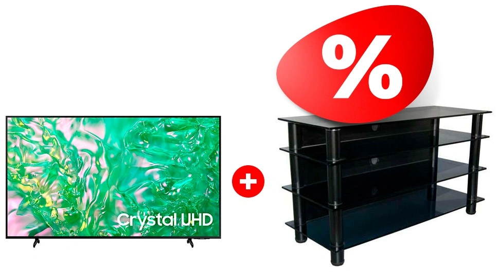 Комплект ТВ тумба Стеклокомплекс ТV-SR 920/4 + LED телевизор Samsung UE65DU8000UXCE 