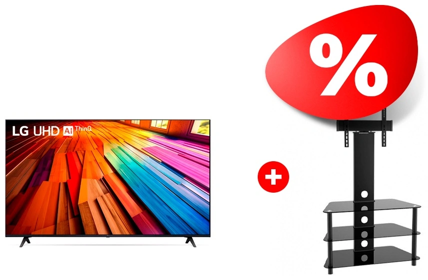 Комплект ТВ тумба ARG TP2003S 47″ + LED телевизор LG 65UT80006LA 