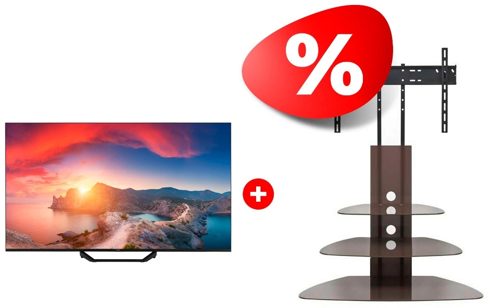 Комплект ТВ тумба Mart Плаза-Консоль 50″ + QLED телевизор Haier 65 S2 Pro 