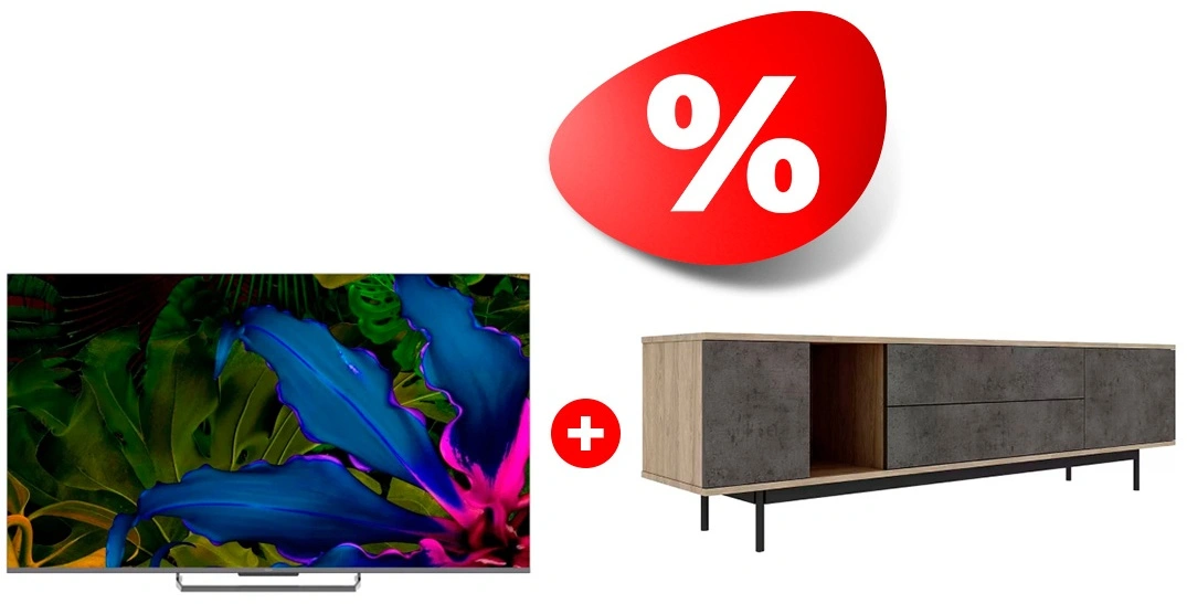 Жиынтық Mart сөресі Агат 1800 85″ + Haier QLED теледидары 75 S6 