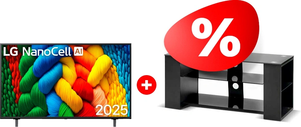 Жиынтық Mart сөресі Готика 42″ + LED телевизор LG 55NANO80A6B 