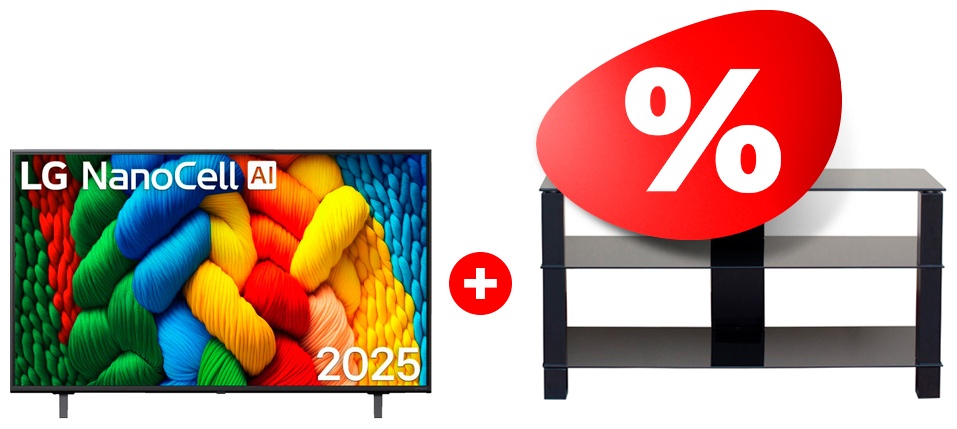 Комплект ТВ тумба Mart Рим 46″ + LED телевизор LG 55NANO80A6B 