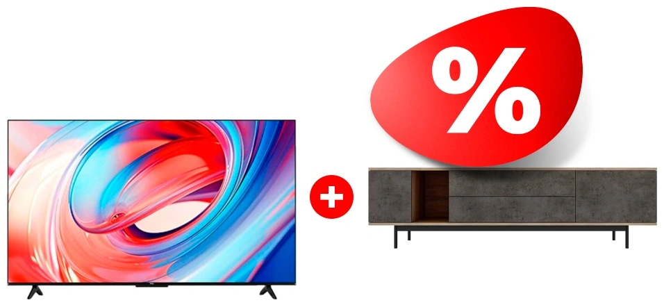 Жиынтық Mart сөресі Агат 1800 85″ + TCL LED теледидары 75V6B 
