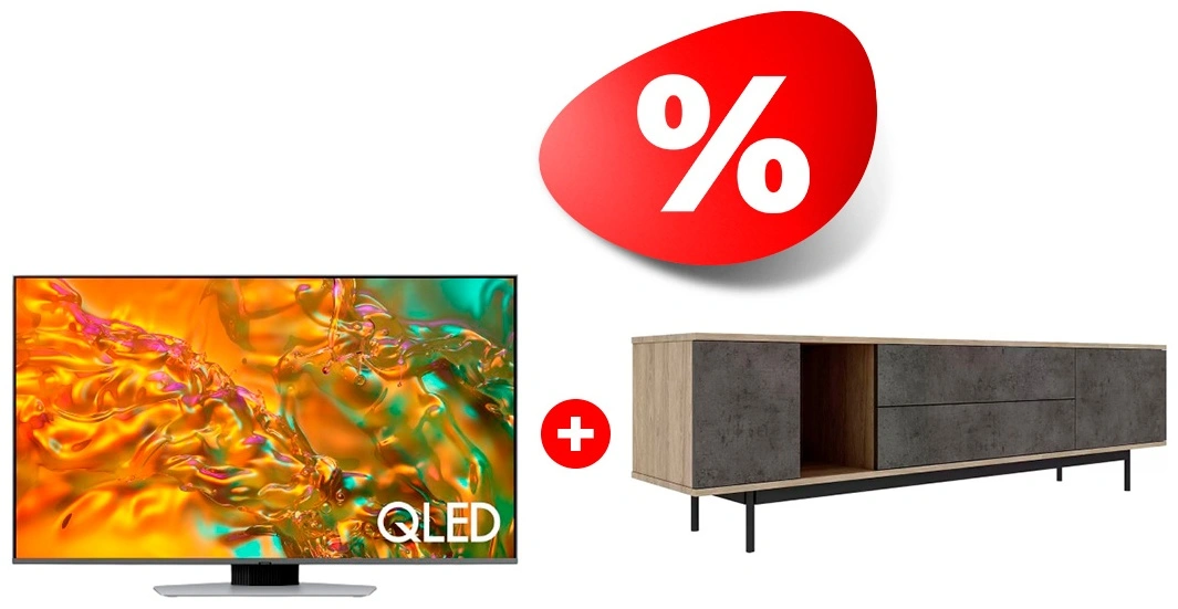 Жиынтық Mart сөресі Агат 1800 85″ + QLED телевизор Samsung QE65Q80DAUXCE 