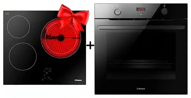 Жиынтық Hansa электр пісіру беті BHC66206 + Встраиваемый духовой шкаф Hansa BOES684633 