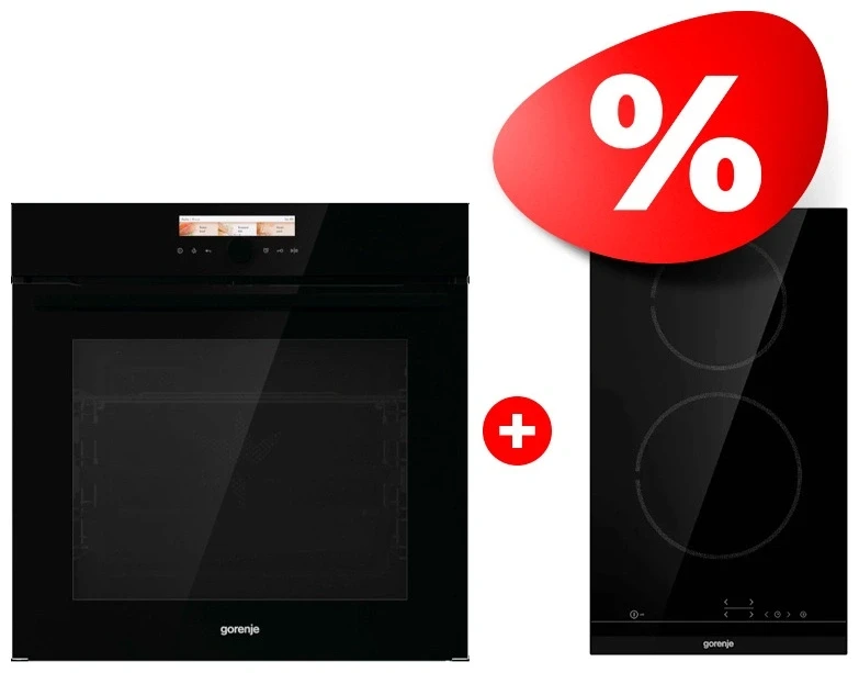 Комплект Электрическая варочная панель Gorenje ECT321BCSC + Встраиваемый духовой шкаф Gorenje BOP798S37BG 