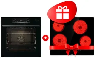 Комплект Стеклокерамическая варочная панель Gorenje ECT64BSCE + Встраиваемый духовой шкаф Gorenje BSA6737E15BG 