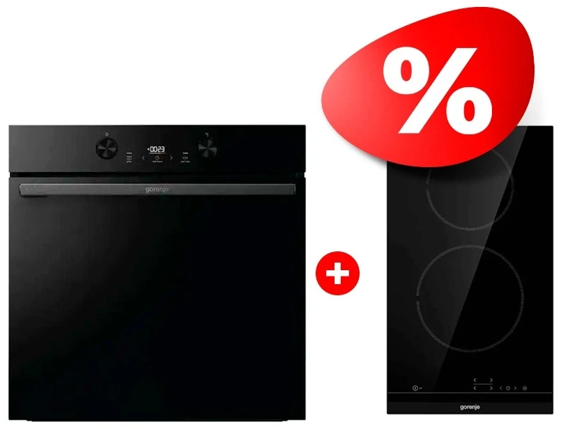 Комплект Электрическая варочная панель Gorenje ECT321BCSC + Встраиваемый духовой шкаф Gorenje BOS6737E05DBG 