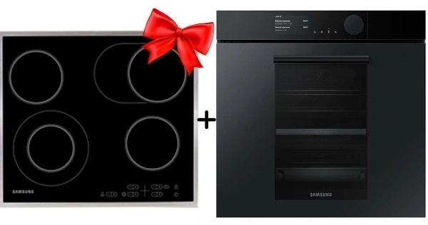 Комплект Электрическая варочная поверхность Samsung NZ64T3516CK/WT + Встраиваемый духовой шкаф Samsung NV75T9979CD/WT Infinite Line 