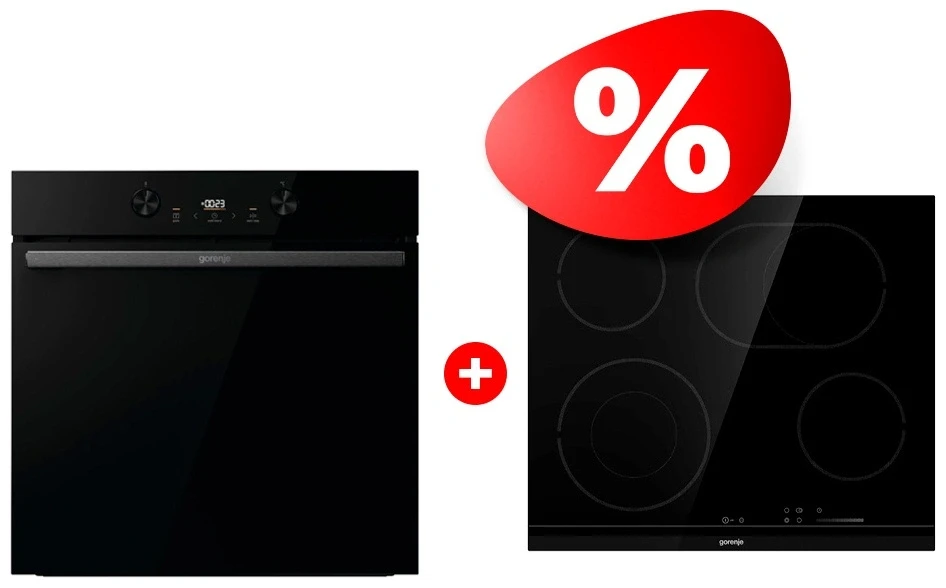 Комплект Электрическая варочная поверхность Gorenje  + Духовой шкаф Gorenje ECS643BCSC + BOS6737E20FBG