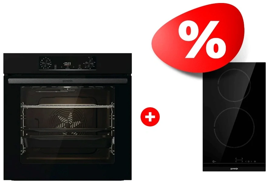 Комплект Электрическая варочная панель Gorenje ECT321BCSC + Встраиваемый духовой шкаф Gorenjie BO6737E06B 