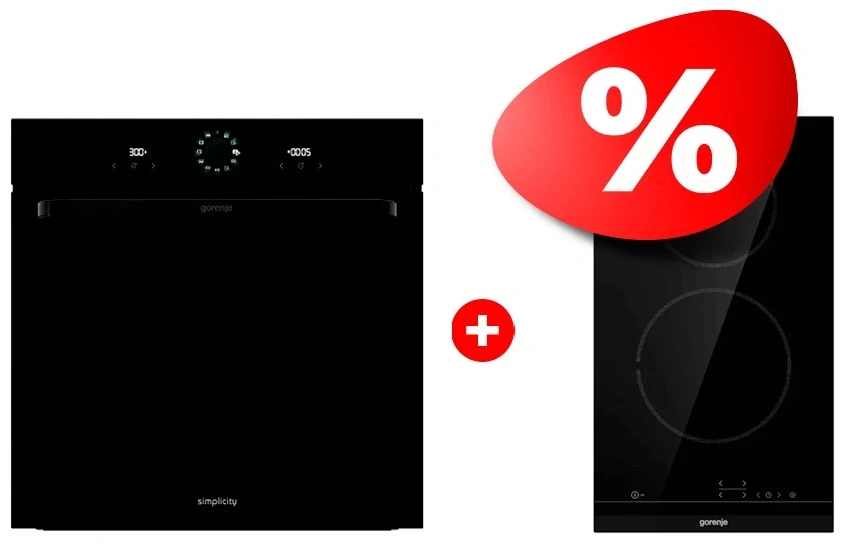 Комплект Электрическая варочная панель Gorenje ECT321BCSC + Встраиваемый духовой шкаф Gorenje BOS6737SYB