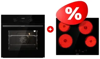 Комплект Стеклокерамическая варочная панель Gorenje ECT64BSCE + Встраиваемый духовой шкаф Gorenje BO6737E02NBG 