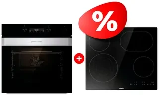 Комплект Стеклокерамическая варочная панель Gorenje ECT646BSCE + Встраиваемый духовой шкаф Gorenje BSA6737ORAB 
