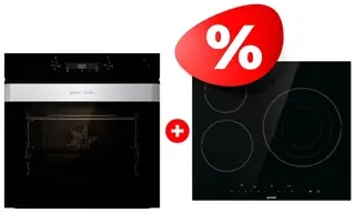 Комплект Стеклокерамическая варочная панель Gorenje ECT632BSCE + Встраиваемый духовой шкаф Gorenje BSA6737ORAB 