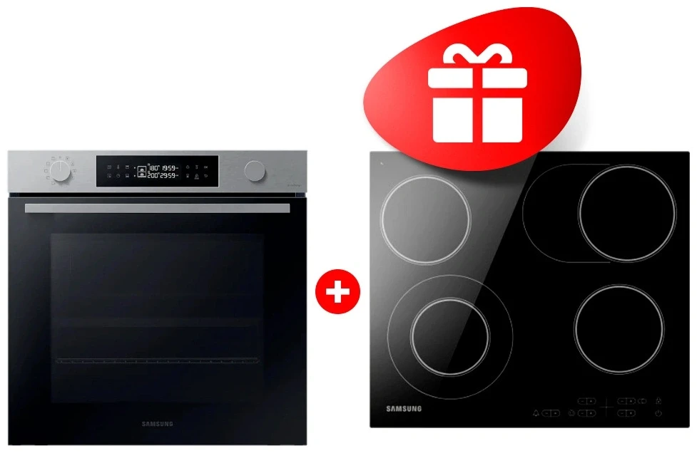 Комплект Электрическая варочная поверхность Samsung NZ64T3516QK/WT + Встраиваемый духовой шкаф Samsung NV7B4445UAS/WT 