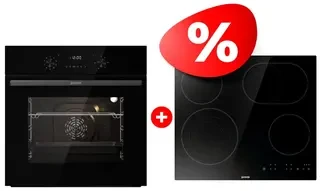 Комплект Стеклокерамическая варочная панель Gorenje ECT646BSCE + Встраиваемый духовой шкаф Gorenje BO6737E02NBG 