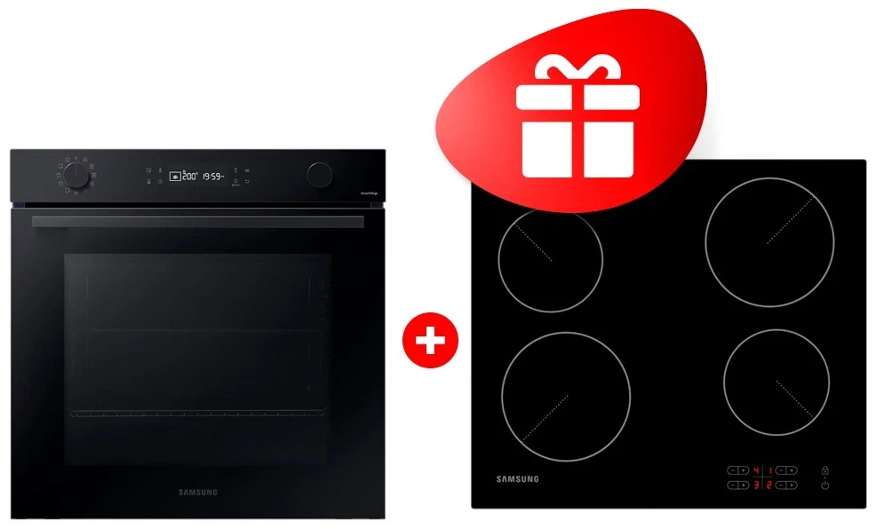 Комплект Электрическая варочная поверхность Samsung NZ64T3506AK/WT + Встраиваемый духовой шкаф Samsung NV7B41201AK/WT 