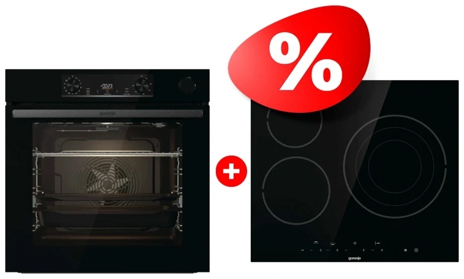 Комплект Стеклокерамическая варочная панель Gorenje ECT632BSCE + Встраиваемый духовой шкаф Gorenje BSA6737E15BG 