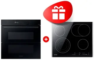 Жиынтық Электрическая варочная поверхность Samsung NZ64T3536DK/WT + Встраиваемый духовой шкаф Samsung NV7B5765RAK/WT 
