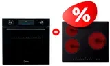 Жиынтық Стеклокерамическая варочная поверхность Midea MCH-B632C + Встраиваемый духовой шкаф Midea MO72105 GB 