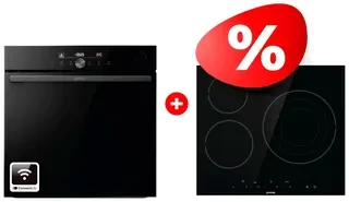 Комплект Стеклокерамическая варочная панель Gorenje ECT632BSCE + Встраиваемый духовой шкаф Gorenje BPSA6747DGWI 