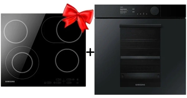 Комплект Электрическая варочная поверхность Samsung NZ64T3516QK/WT + Встраиваемый духовой шкаф Samsung NV75T9979CD/WT Infinite Line 