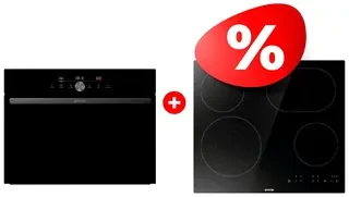 Комплект Стеклокерамическая варочная панель Gorenje ECT646BSCE + Встраиваемый духовой шкаф Gorenje BCM4547DG 