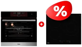 Комплект Стеклокерамическая варочная панель Haier HHK-C63NDB + Встраиваемый духовой шкаф Haier HOX-FP5RABX 