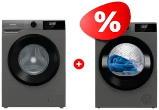 Комплект Сушильная машина Gorenje D2HNE82/C + Стиральная машина Gorenje WNHPI84AS/AR