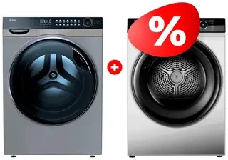 Комплект Сушильная машина Haier HD90-A2929AS + Стиральная машина Haier HW100-BD14378S 