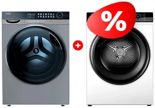 Комплект Сушильная машина Haier HD90-A2929A + Стиральная машина Haier HW100-BD14378S 