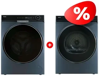 Комплект Сушильная машина Haier HD100-A3397SU1 + Стиральная машина Haier HW120-BD14397SU1 