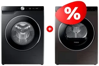 Комплект Сушильная машина Samsung DV90T6240LX/LP + Стиральная машина Samsung WW90DG6U94LBLD 