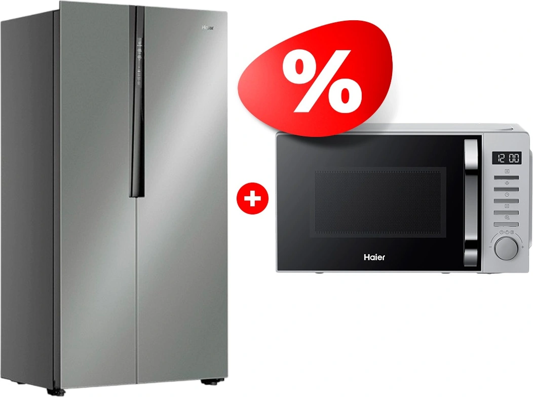 Комплект Холодильник Haier HRF-523DS6RU + Микроволновая печь Haier HMB-DM208SA 