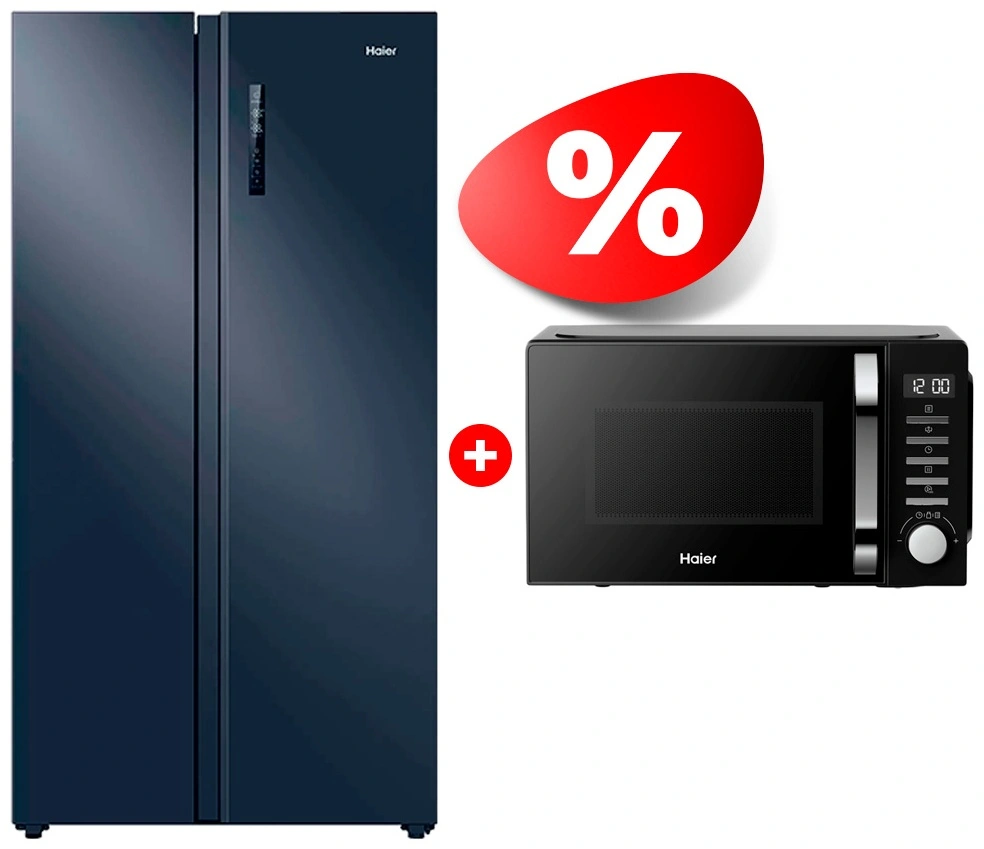 Комплект Холодильник Haier HRF-600DP7ERU + СВЧ-печь Haier HMB-DM208BA 