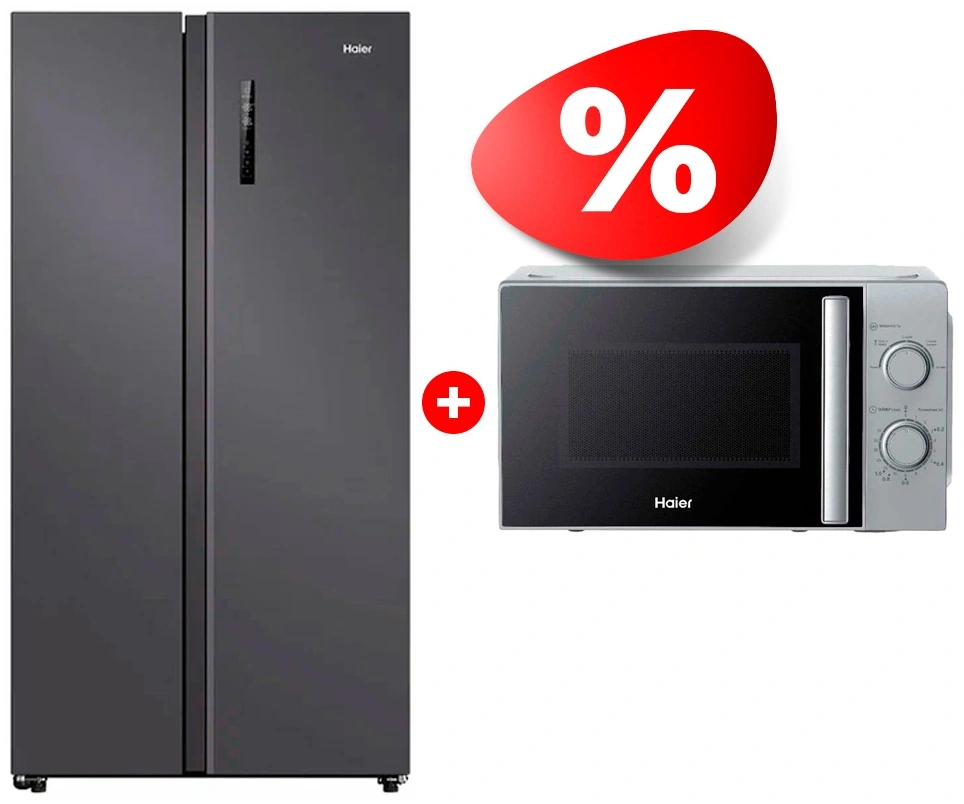 Комплект Холодильник Haier HRF-600DM7RU + СВЧ-печь Haier HMB-MM207SA 