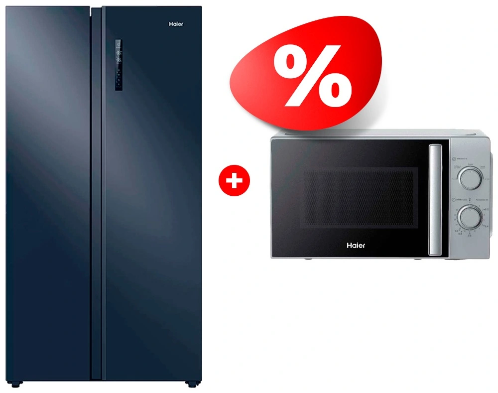 Жиынтық Холодильник Haier HRF-600DP7ERU + Haier микротолқынды пеші HMB-MM207SA 
