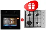 Комплект Газовая варочная поверхность Midea MG613TX + Встраиваемая духовка Midea MO67000GB 