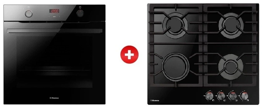 Жиынтық Hansa газ пісіру беті BHKS610301 + Встраиваемый духовой шкаф Hansa BOES684633 