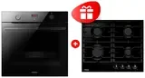 Комплект Газовая варочная поверхность Hansa BHGS630301 + Встраиваемый духовой шкаф Hansa BOES684633 