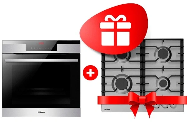 Жиынтық Hansa газ пісіру беті BHGI630301 + Встраиваемый духовой шкаф Hansa BOEI697688 