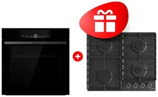 Комплект Газовая варочная поверхность Gorenje G642AB + Встраиваемый духовой шкаф Gorenje BOS6747A01BG 